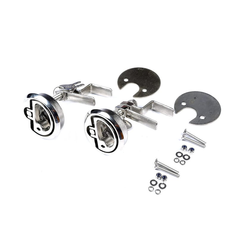 Mxeol Boat Cam Latches Stainless Steel Marine Hatch Latches Locking Hatch Locks Pair - Image 3